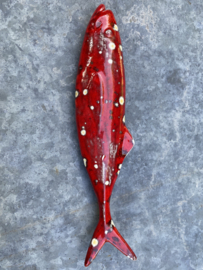 Keramische makreel rood 23x5cm