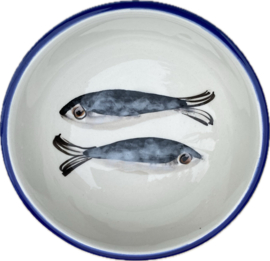 Rond schaaltje Ø10,5x4cm / Sardines / rood (R.136)