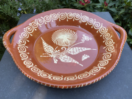 Ronde schaal met handgrepen Ø34x6cm