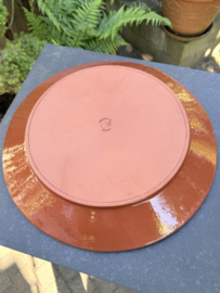 Handgemaakt Rond XL Bord | Mafra Bloemen | Portugees Aardewerk | Ø 40 cm