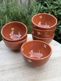 Handgemaakt Diep Rond Schaaltje | Mafra Bloemen | Portugees Aardewerk | Ø 10 x H 6 cm