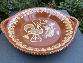 Ronde schaal met handgrepen Ø34x6cm