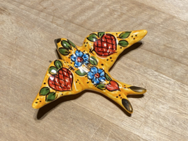 Keramische zwaluw met patroon 15,5x12cm