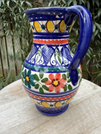 Schenkkan "Monsaraz" | Kleurrijk Bloemmotief | Handgemaakt Portugees Aardewerk | 1 Liter