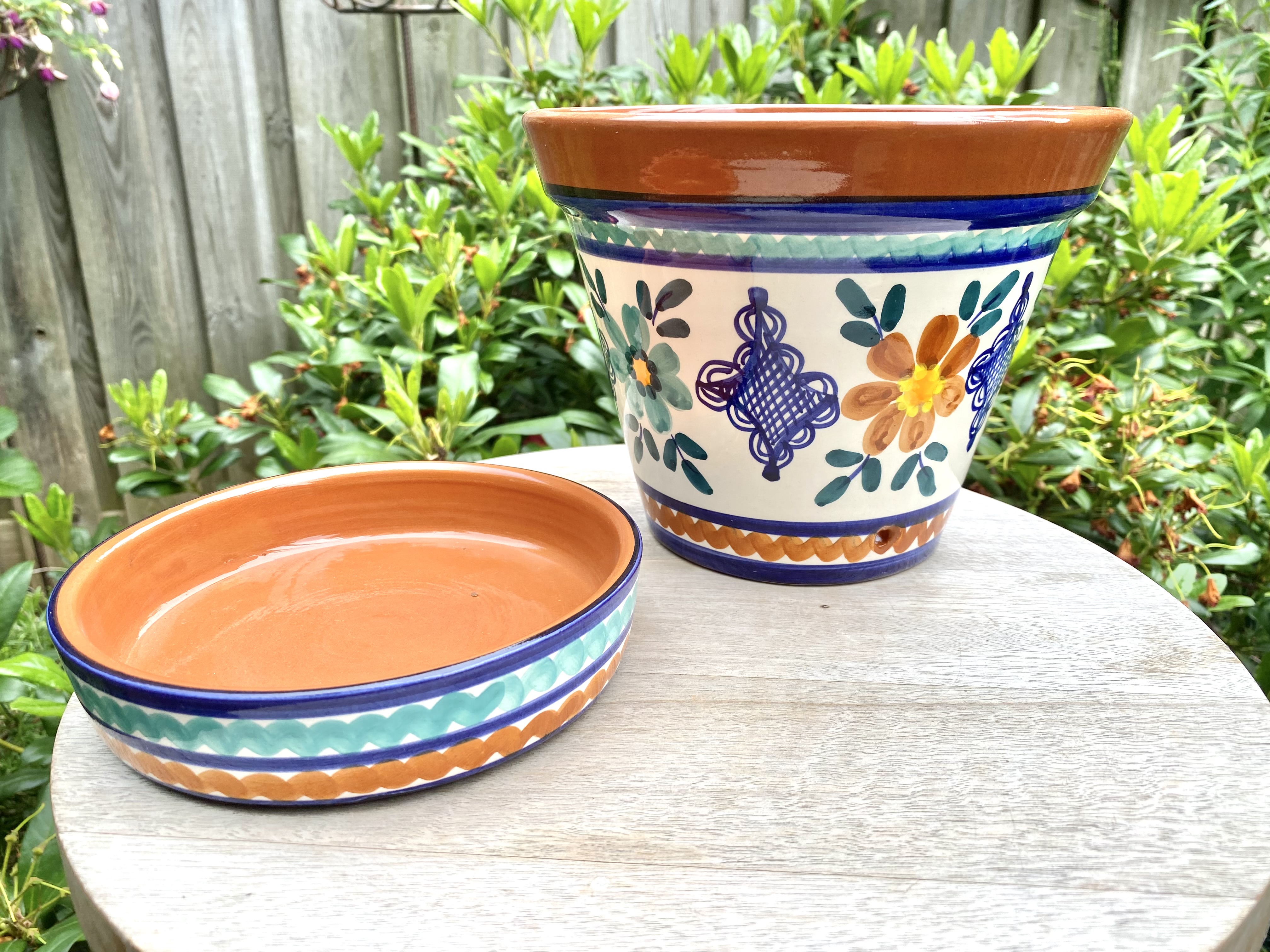 Bloempot met schotel (medium)