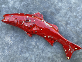 Keramische kabeljauw rood 26x8,5cm