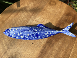 Keramische makreel Kobaltblauw 23x5cm