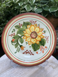 Bord met bloemen Ø24cm (jc-p4)