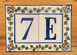 Keramische tegel / letter E (15x7,5cm)