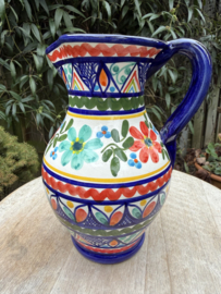 Schenkkan "Monsaraz" | Kleurrijk Bloemmotief | Handgemaakt Portugees Aardewerk | 1 Liter