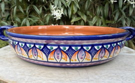 Handgemaakte Portugese Ovenschaal Rond Kleurrijk | 2-3 Personen | Alentejo