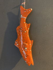 Keramische kabeljauw oranje 26x8,5cm