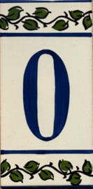 Keramische tegel Lisboa / cijfer 0 (15x7,5cm)