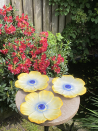 Reliëf bloem bord Ø21cm / Schijnpapaver (R.25)