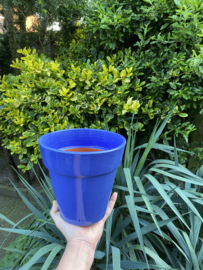 Bloempot met schotel nr.3 Millennium / lavendelblauw / groot