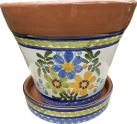 Bloempot met schotel (medium)