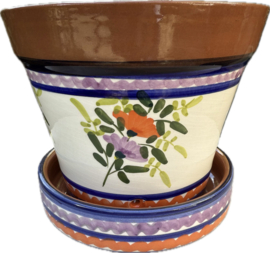 Bloempot met schotel (medium)