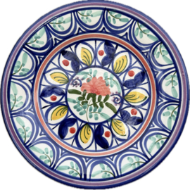 Portugees Tapasbordje Kleurrijk | Handgemaakt Keramiek Ø 18,5 cm