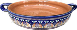 Handgemaakte Portugese Ovenschaal Rond Kleurrijk | 2-3 Personen | Alentejo