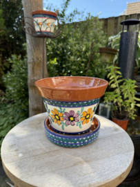 Bloempot met schotel (medium)