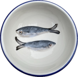 Rond schaaltje Ø10,5x4cm / Sardines / geel (R.136)
