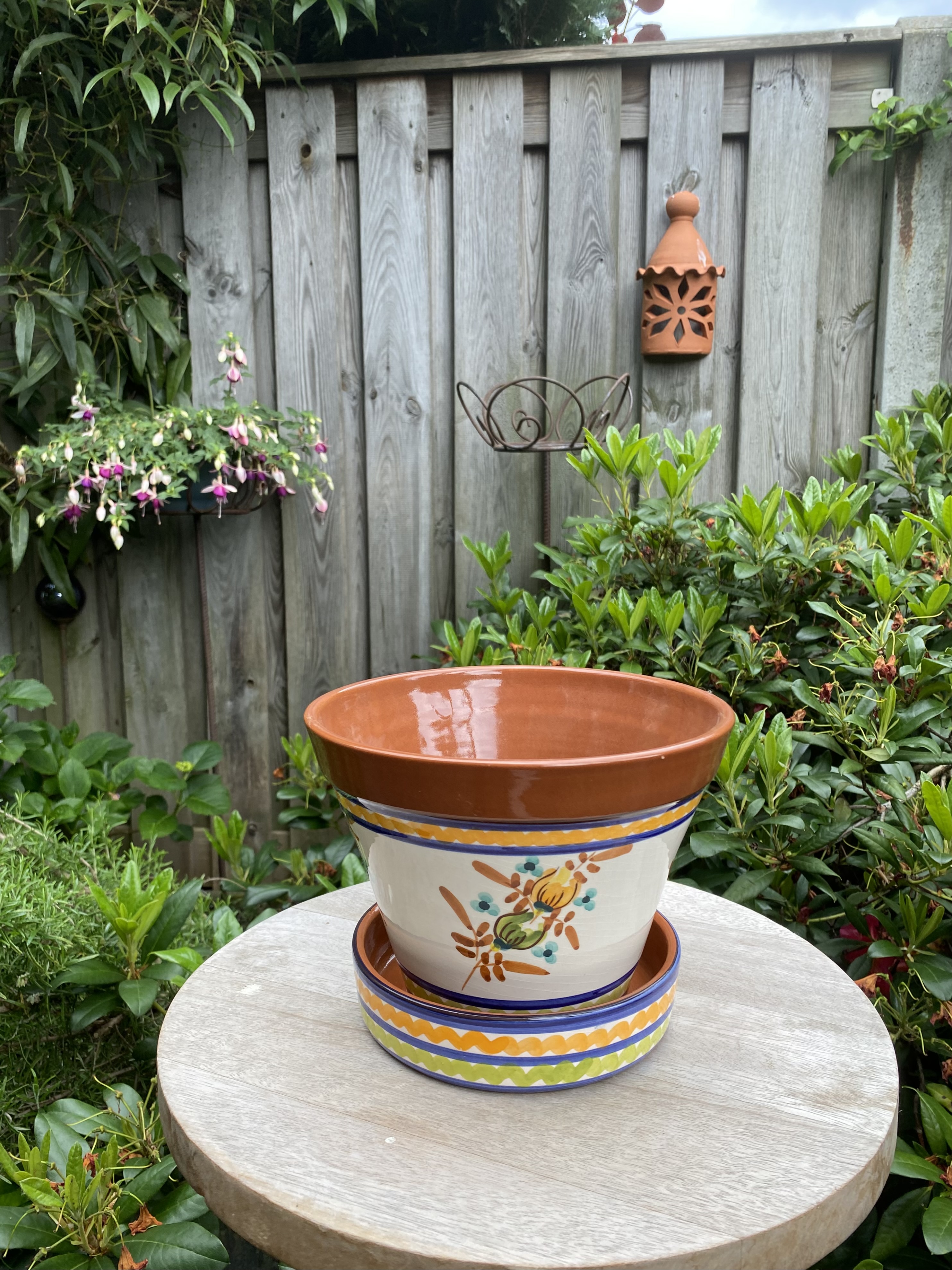 Bloempot met schotel (medium)