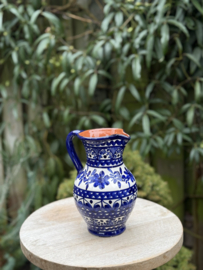 Schenkkan "Monsaraz" | Klassiek Blauw Bloemmotief | Handgemaakt Portugees Aardewerk | 1 Liter