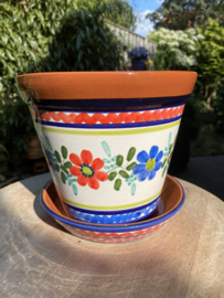 Bloempot met schotel (medium)