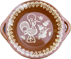 Ronde schaal met handgrepen Ø34x6cm