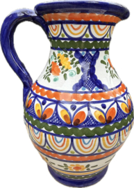 Schenkkan "Monsaraz" | Kleurrijk Bloemmotief | Handgemaakt Portugees Aardewerk | 1,4 Liter