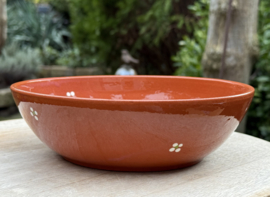 Handgemaakte Medium Saladeschaal | Mafra Bloemen | Portugees Aardewerk | Ø 21,5 x H 6,5 cm