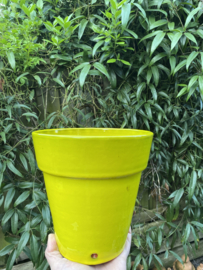 Bloempot met schotel nr.3 Millennium / felgeel / groot