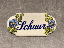 Keramisch deurbordje Schuur (9x4,5cm)