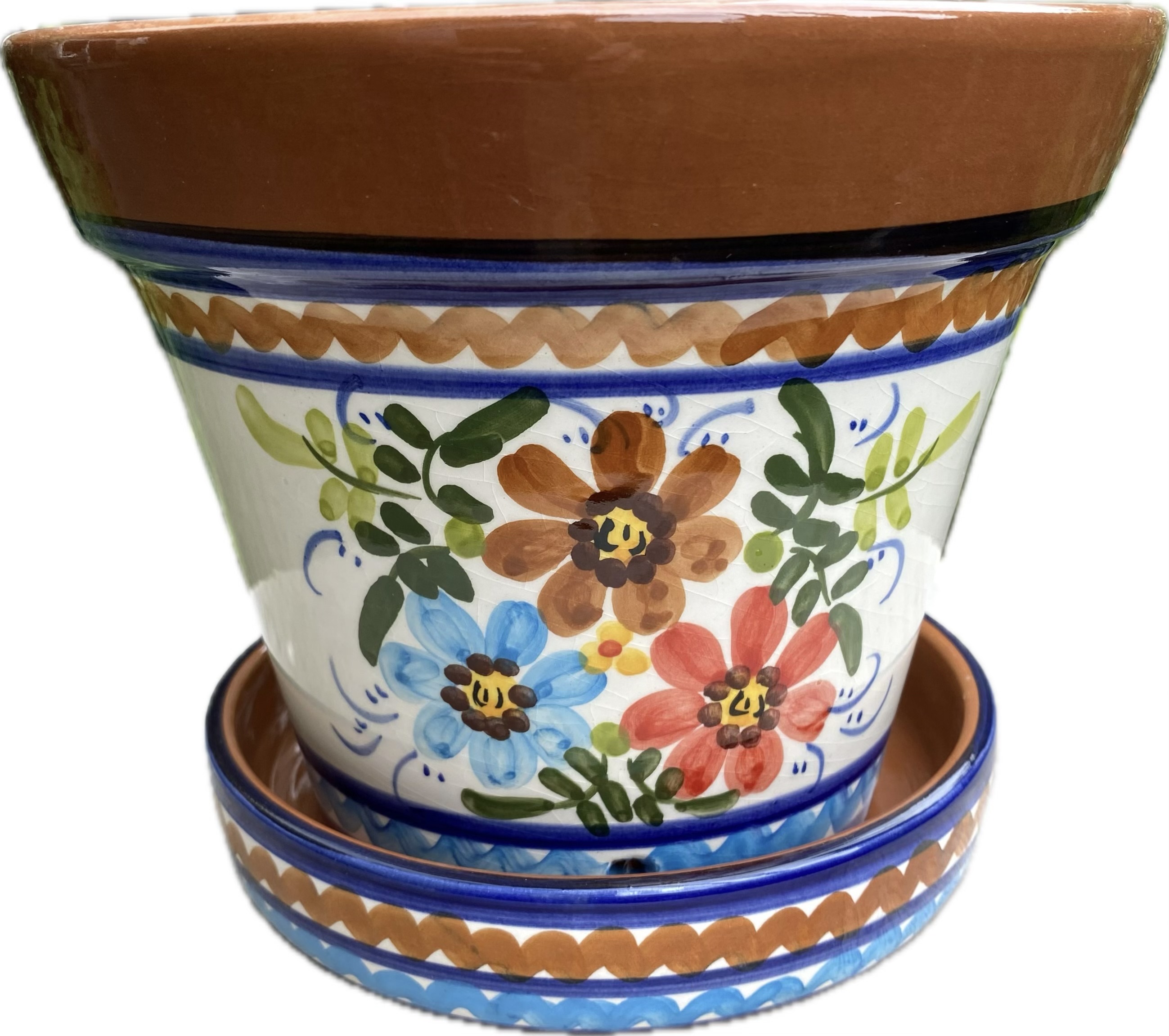 Bloempot met schotel (medium)