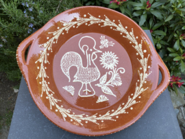 Ronde schaal met handgrepen Ø34x6cm