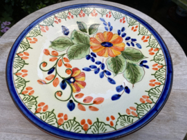 Bord met bloemen Ø24cm (jc-p4)