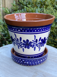 Bloempot met schotel (medium)