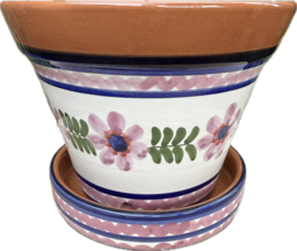 Bloempot met schotel (medium)