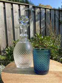 Waterglas blauw (Diamond - bicos) / Vista Alegre