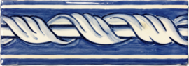 Keramische Randtegel Riviera Patroon | Smalle Afwerking Wandtegels | 15 x 5 cm