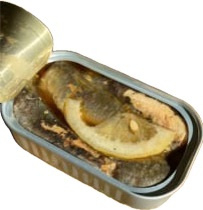 Portugese sardines in sojaolie met citroen Ramirez 120 g.