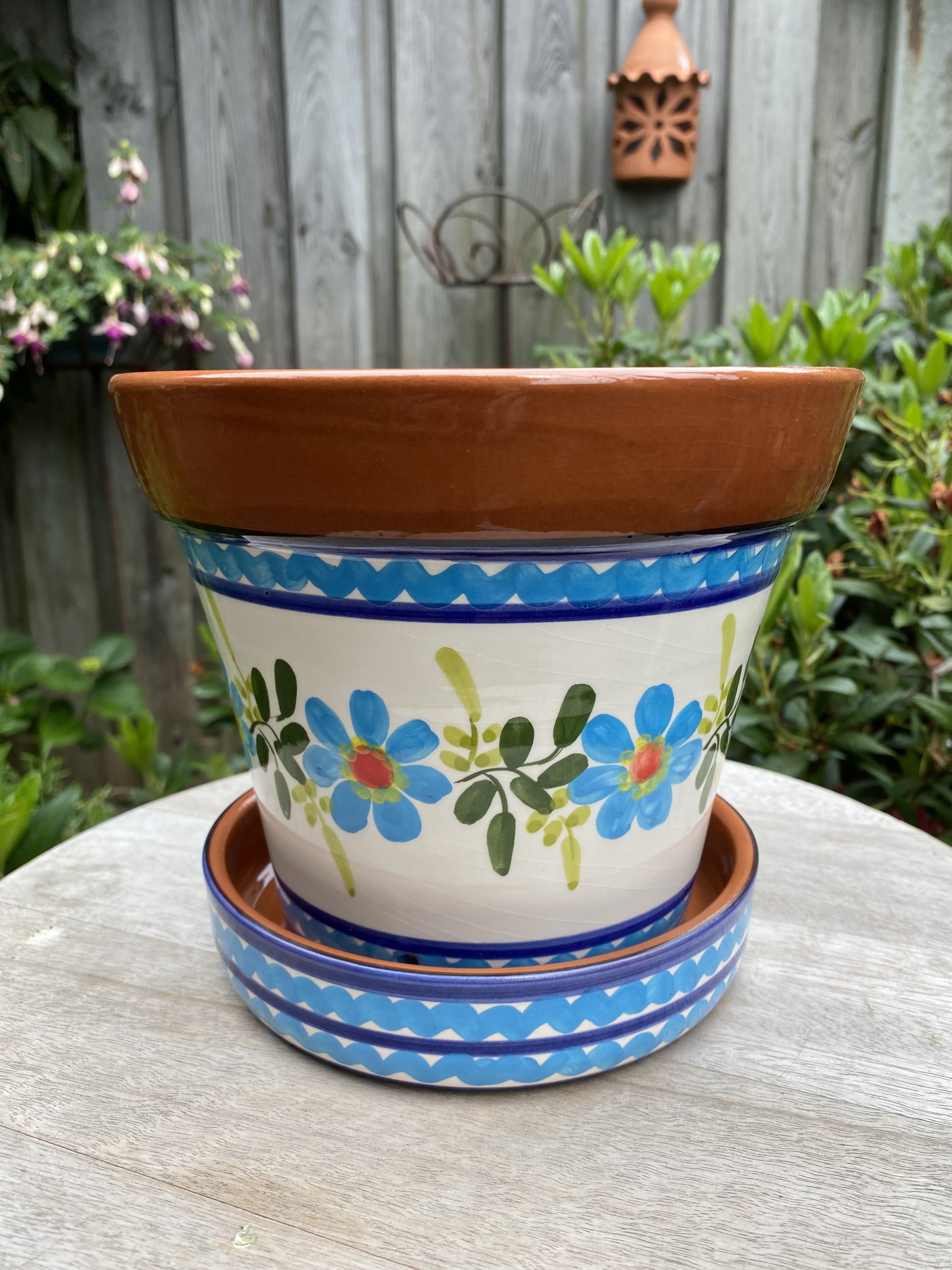 Bloempot met schotel (medium)