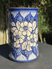 Wijnkoeler "Monsaraz" | Blauw-Wit | Handgemaakt Portugees Aardewerk | 21,5 cm