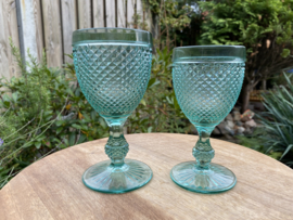 Wijnglas M turquoise blauw (Diamond - bicos) / Vista Alegre