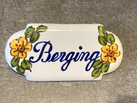 Keramisch deurbordje Berging (9x4,5cm)