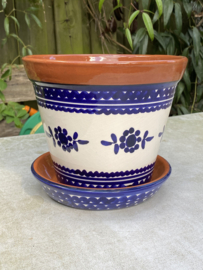 Bloempot met schotel (medium)