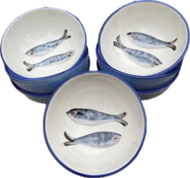 Ronde kom Ø13x5,5cm / Sardines / lavendel / (R.135)