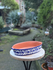 Handgemaakte Portugese Ovenschaal Ovaal Blauw | 3-4 Personen | Alentejo