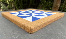 Portugese Kurken Onderzetter Braga – Keramische Tegel – 19,5 × 19,5 cm