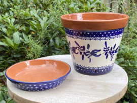 Bloempot met schotel (medium)
